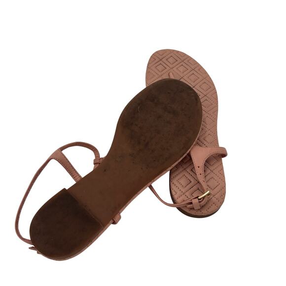 Tory Burch Women's Quilted Marion Tan Sandals 6 - Picture 6 of 6